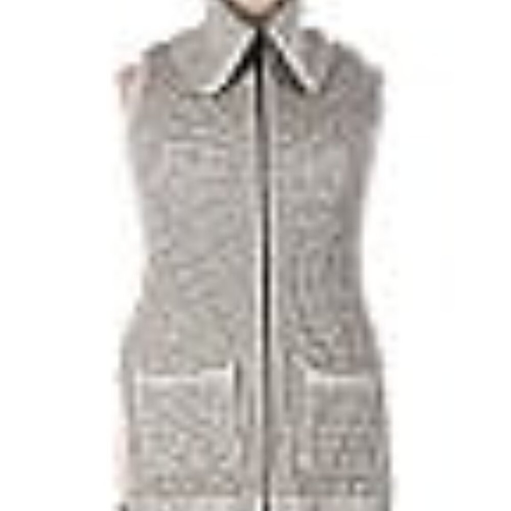BCBGMAXAZRIA Zip Up Cardigan Vest XXS Champagne